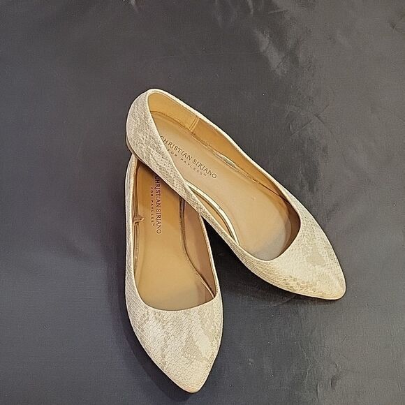 CHRISTIAN SIRIANO SNAKESKIN DESIGN SLIP ON WOMEN"S FLAT - Picture 11 of 15